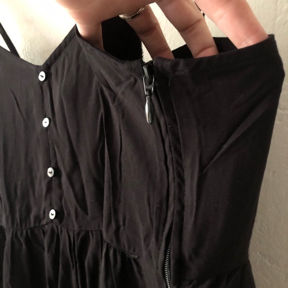 ❌SOLD❌NWOT - Black Baby Doll Spaghetti Strap Dress - Picture 6 of 10
